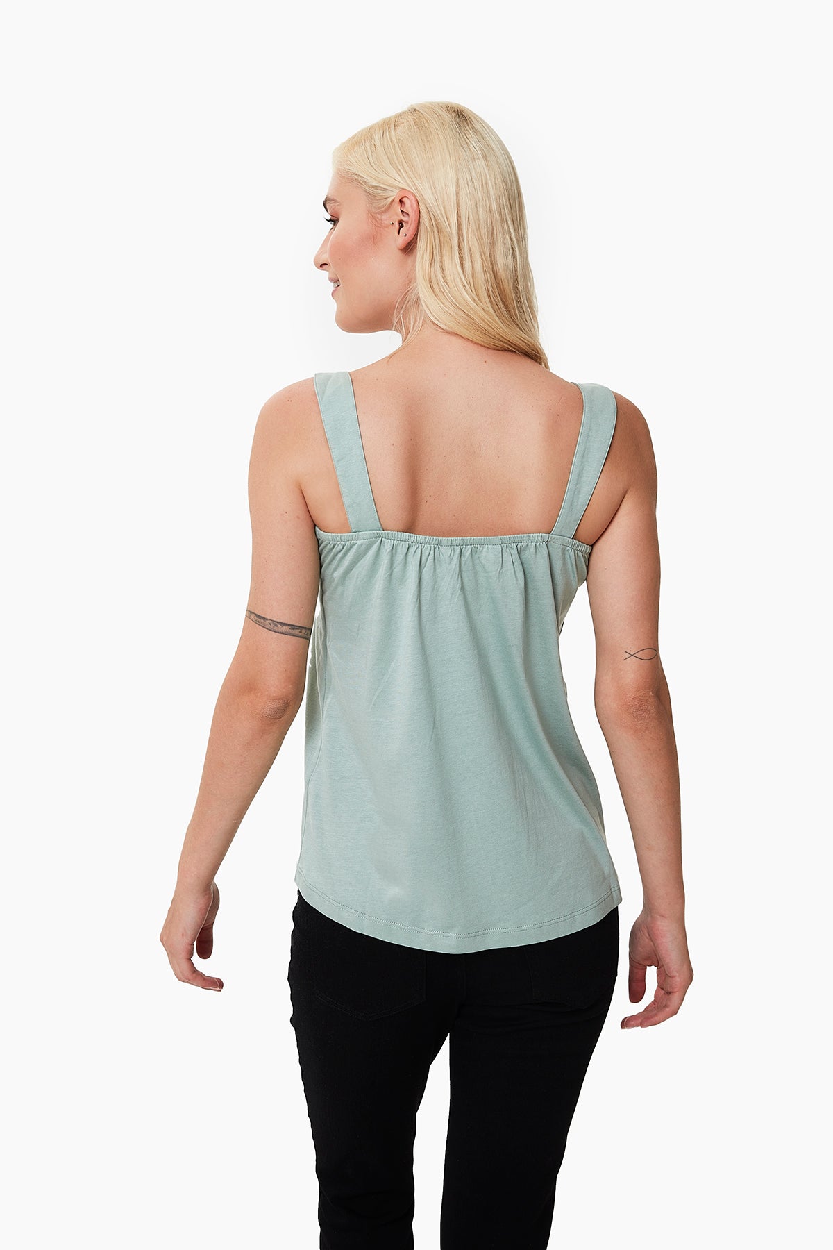 Emery Düğme Detaylı Hamile Atlet Mint arkadan görünüm