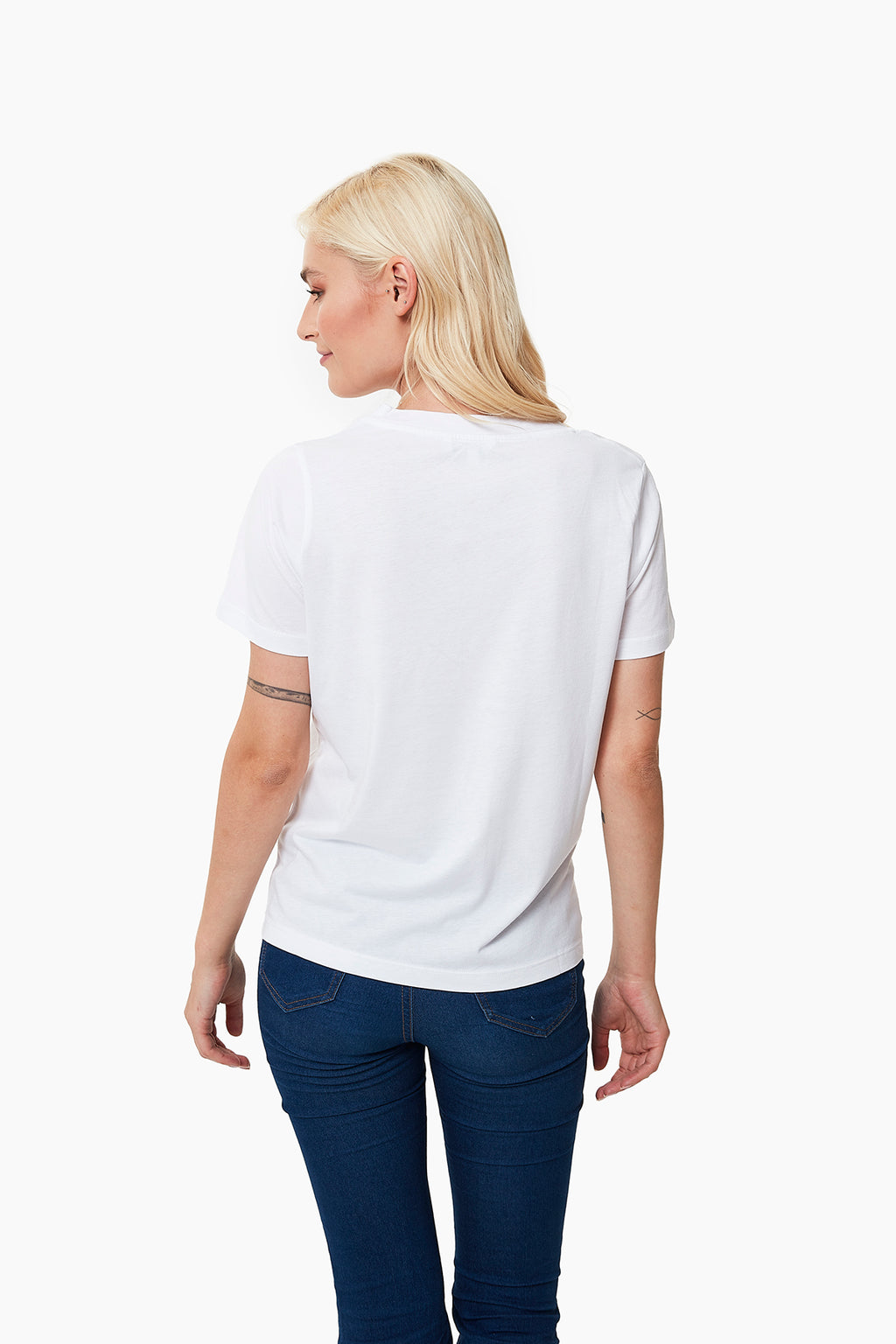 Ellie Hamile T-Shirt beyaz arkadan görünüm
