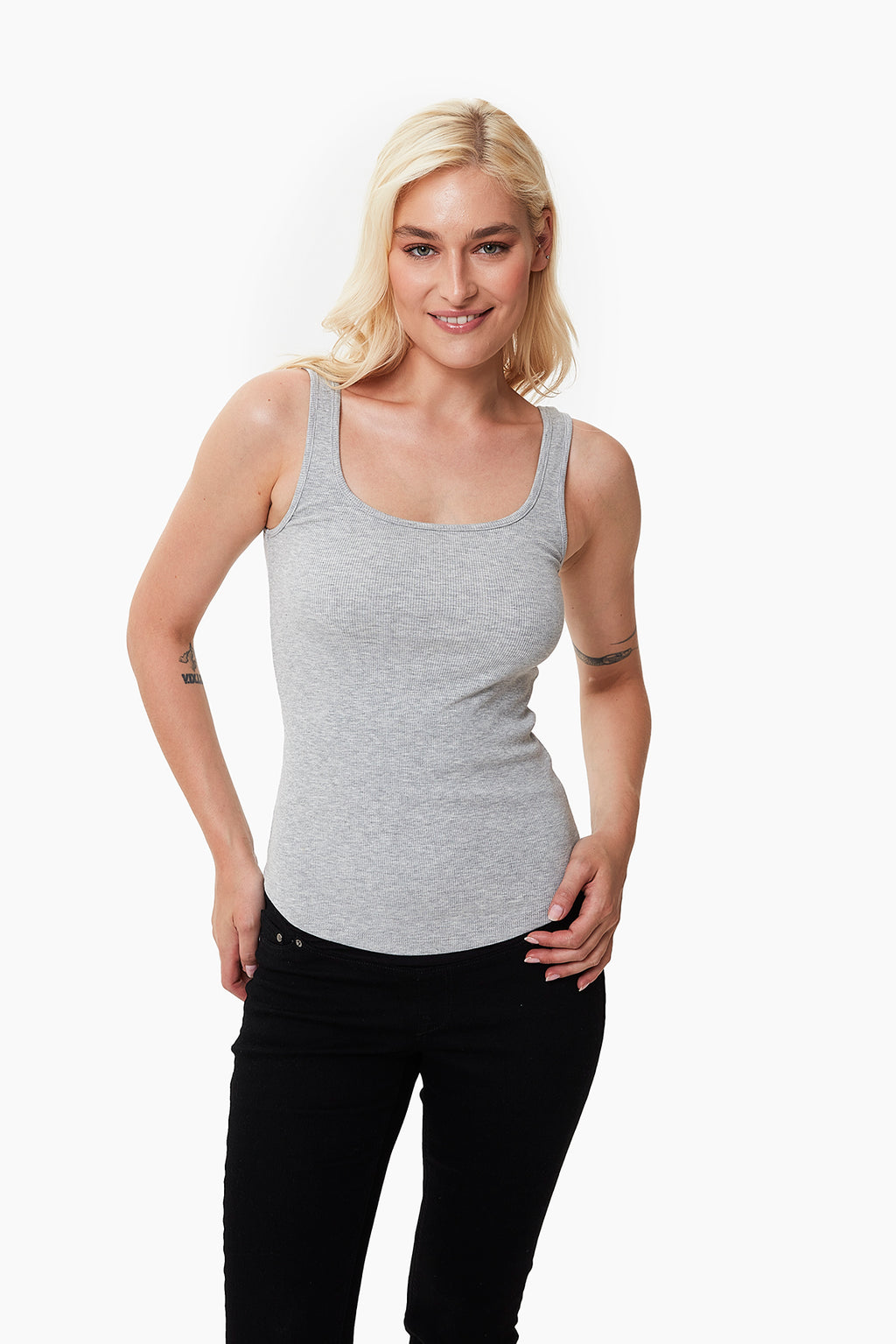 Aida fitilli hamile atlet gri önden görünüm