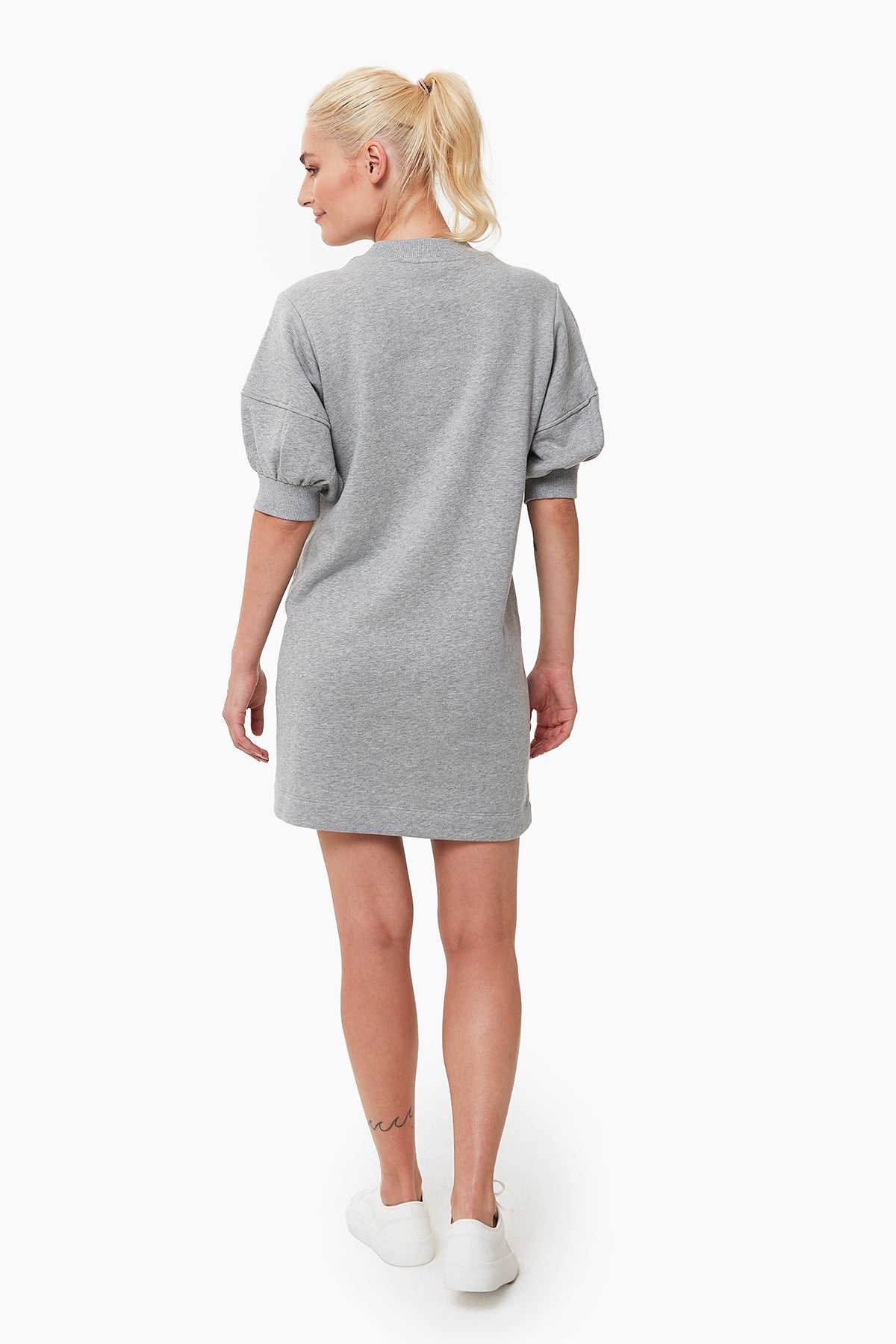 Anna sweatshirt hamile elbise gri arkadan görünüm