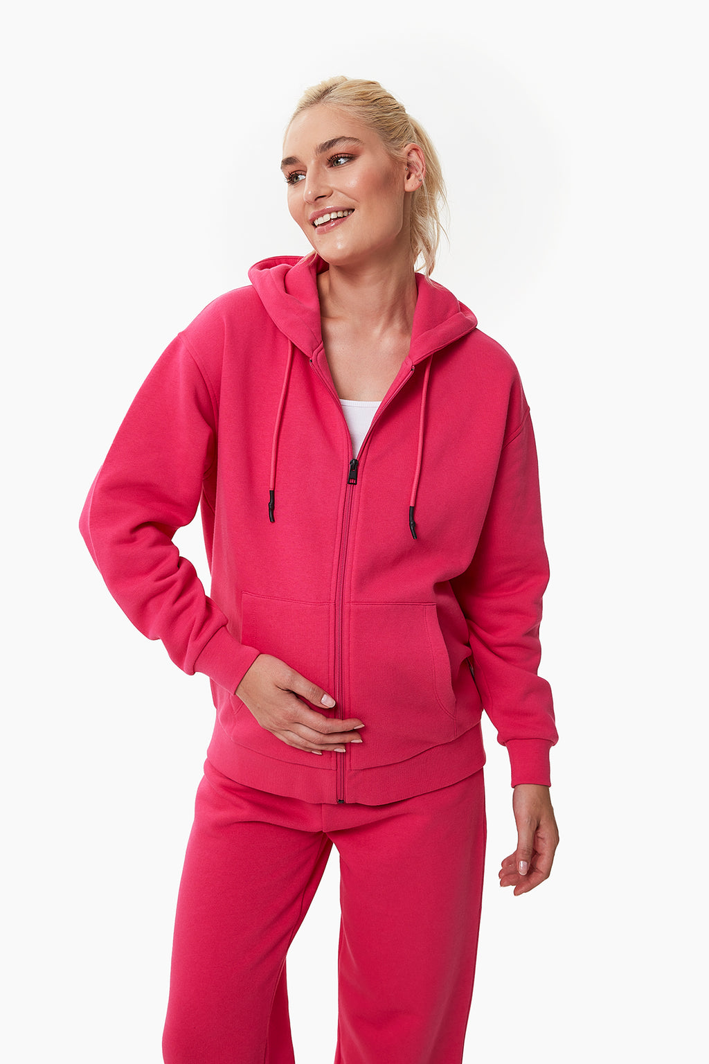 Rachel Hamile Eşofman Takımı pembe önden görünüm