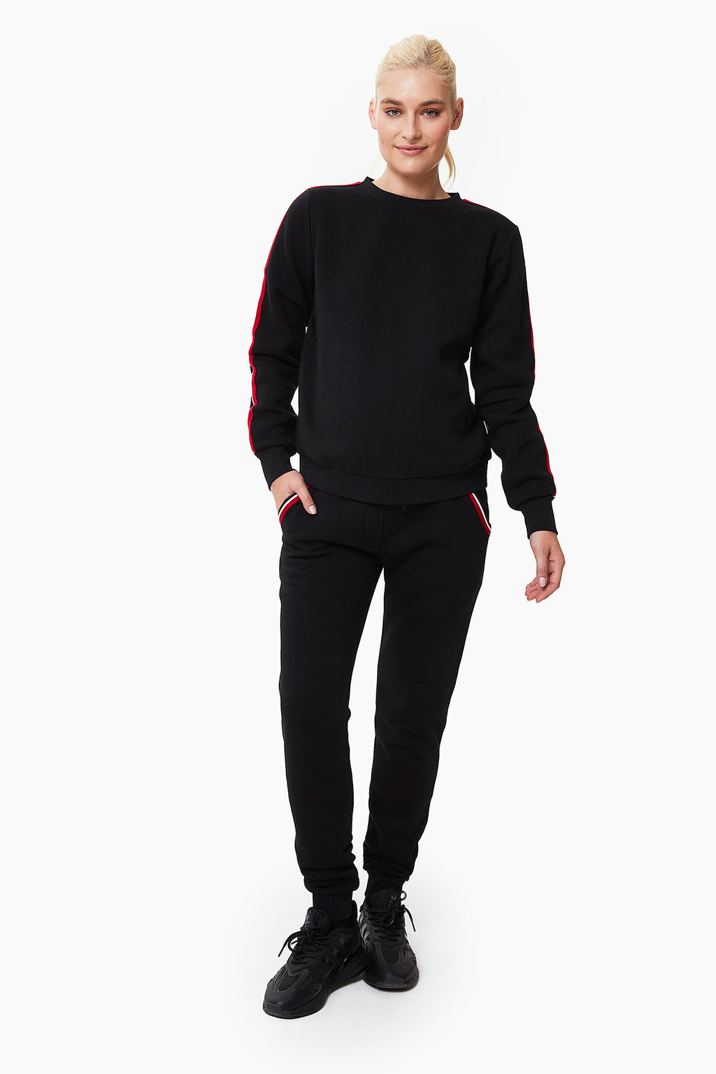 Silvia Hamile Eşofman Takımı Siyah önden görünüm