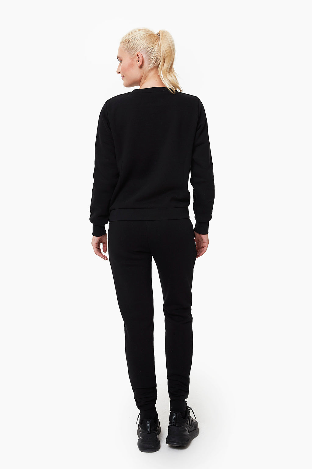 Silvia Hamile Eşofman Takımı Siyah arkadan görünüm