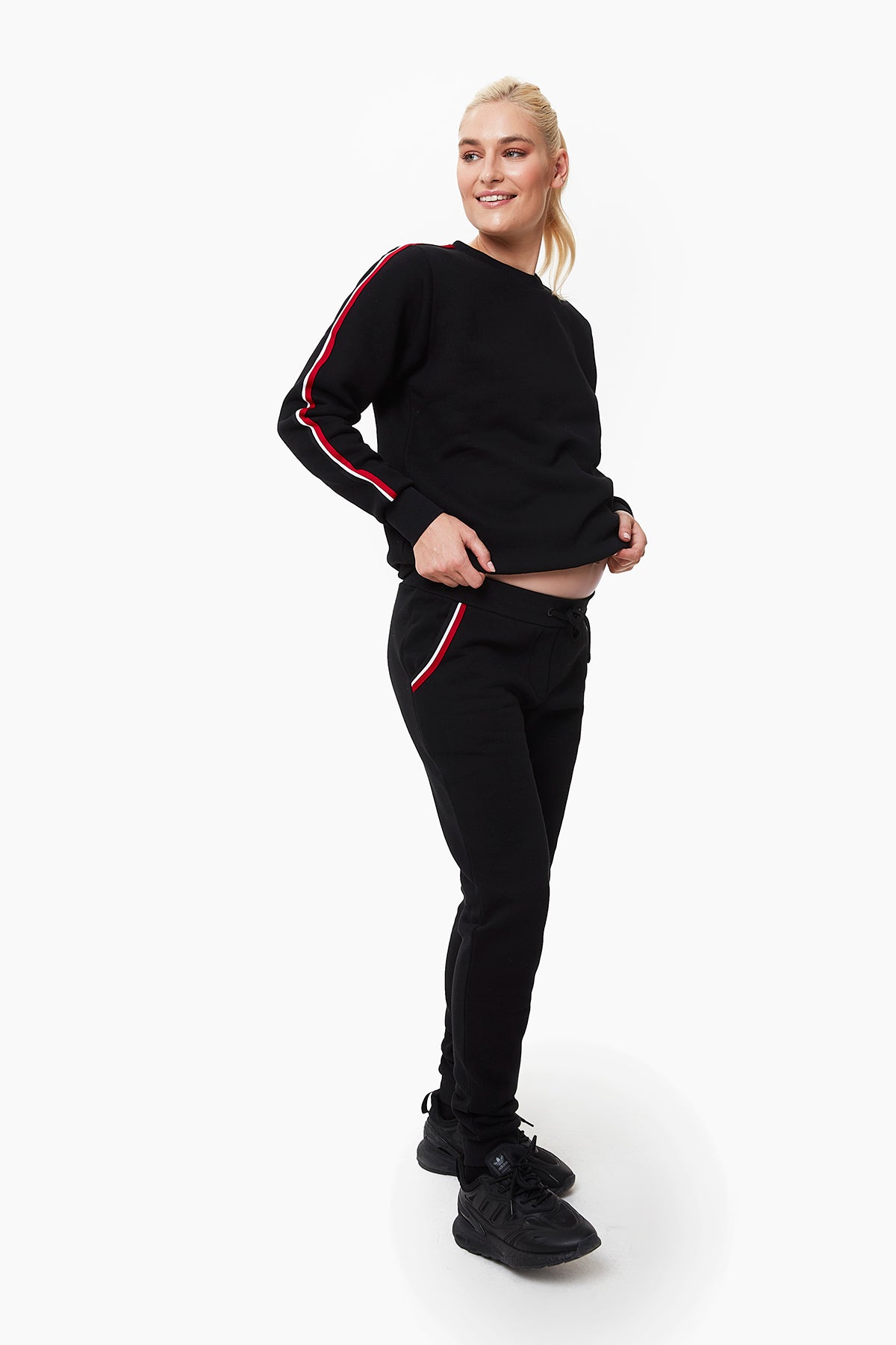 Silvia Hamile Eşofman Takımı Siyah önden görünüm