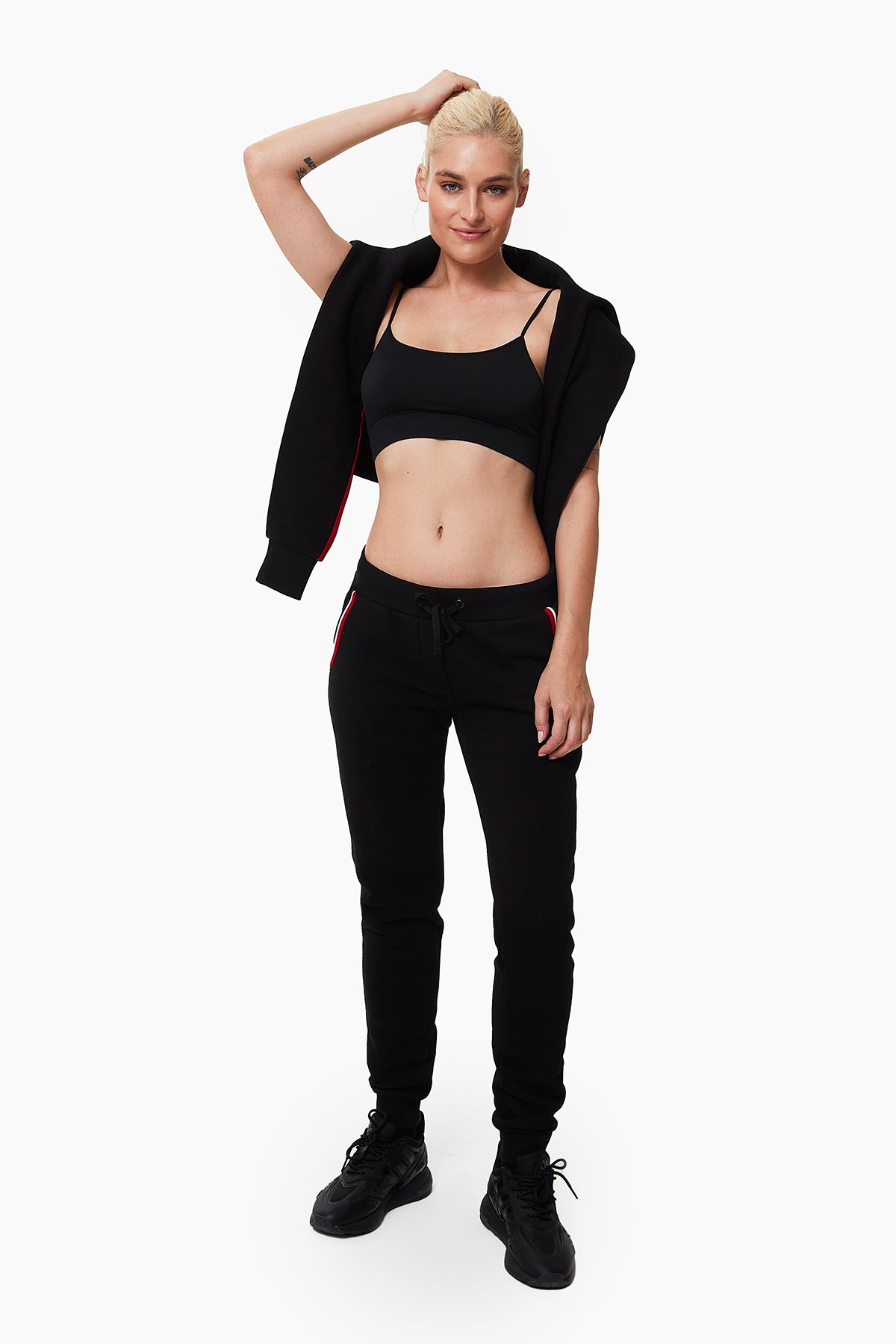 Silvia Hamile Eşofman Takımı Siyah önden görünüm