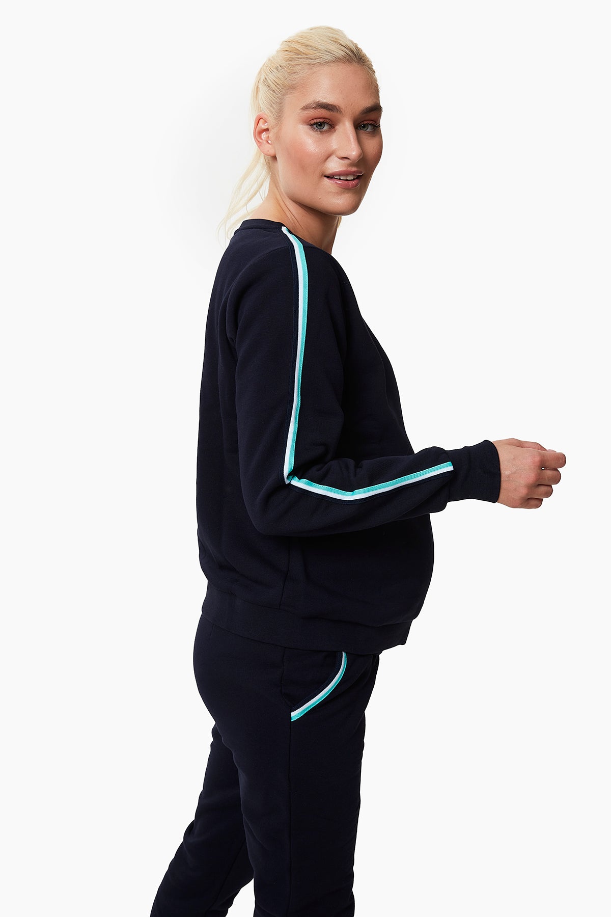 Silvia Hamile Eşofman Takımı Lacivert yandan görünüm