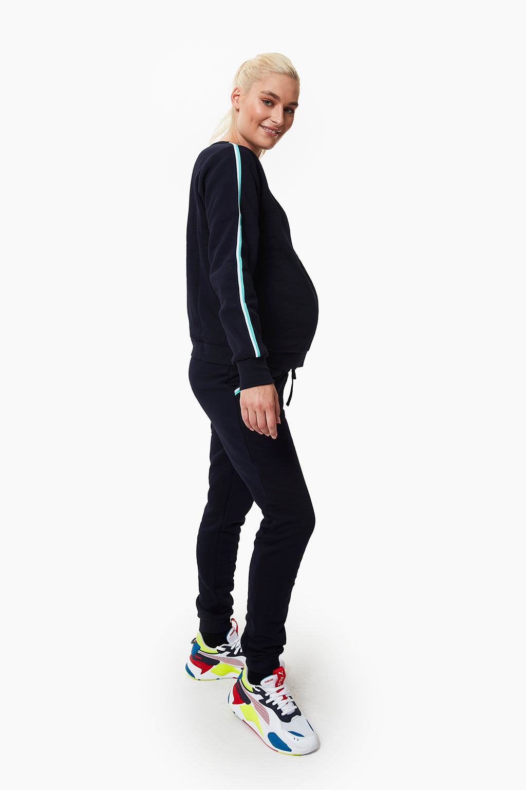 Silvia Hamile Eşofman Takımı Lacivert yandan görünüm