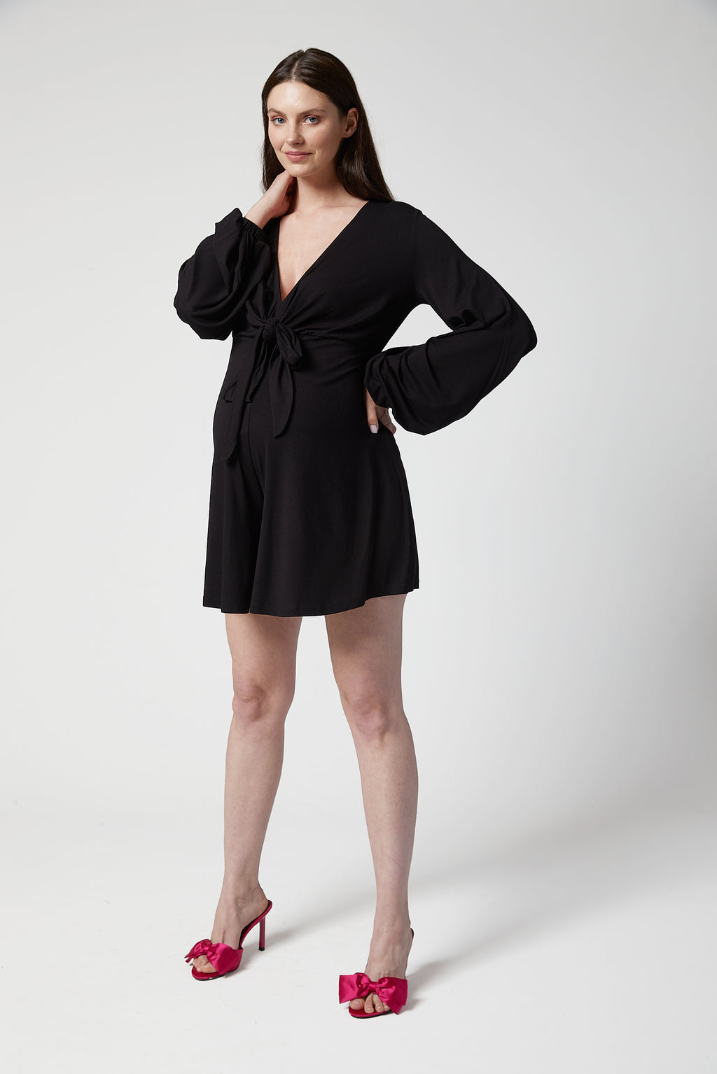 Julietta Hamile Tulum siyah önden görünüm