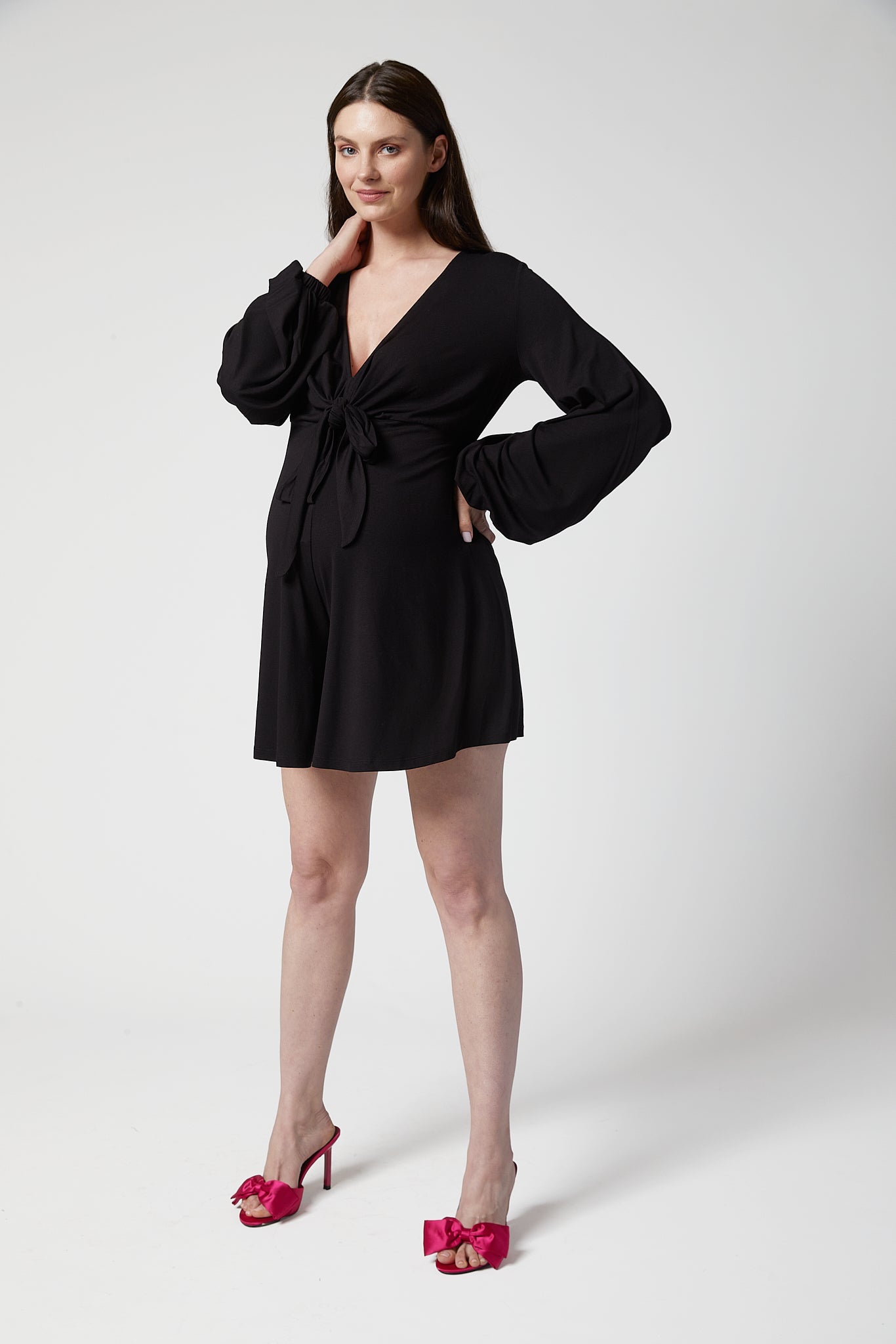 Julietta Hamile Tulum siyah önden görünüm