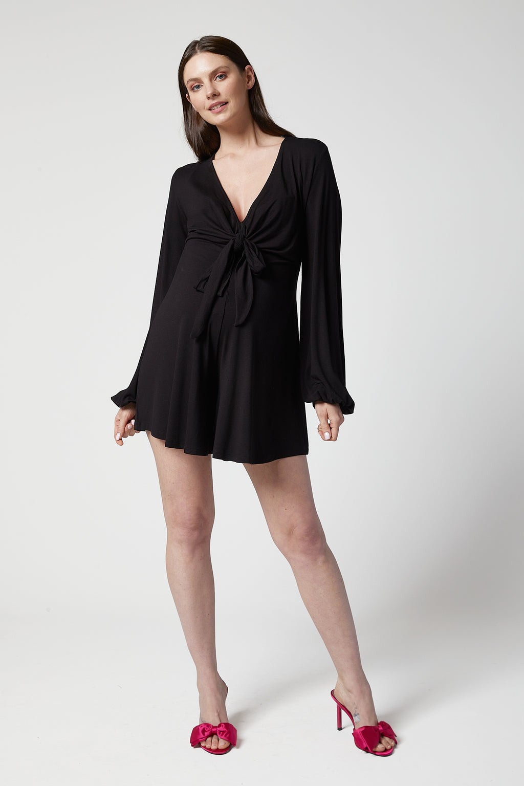 Julietta Hamile Tulum siyah önden görünüm