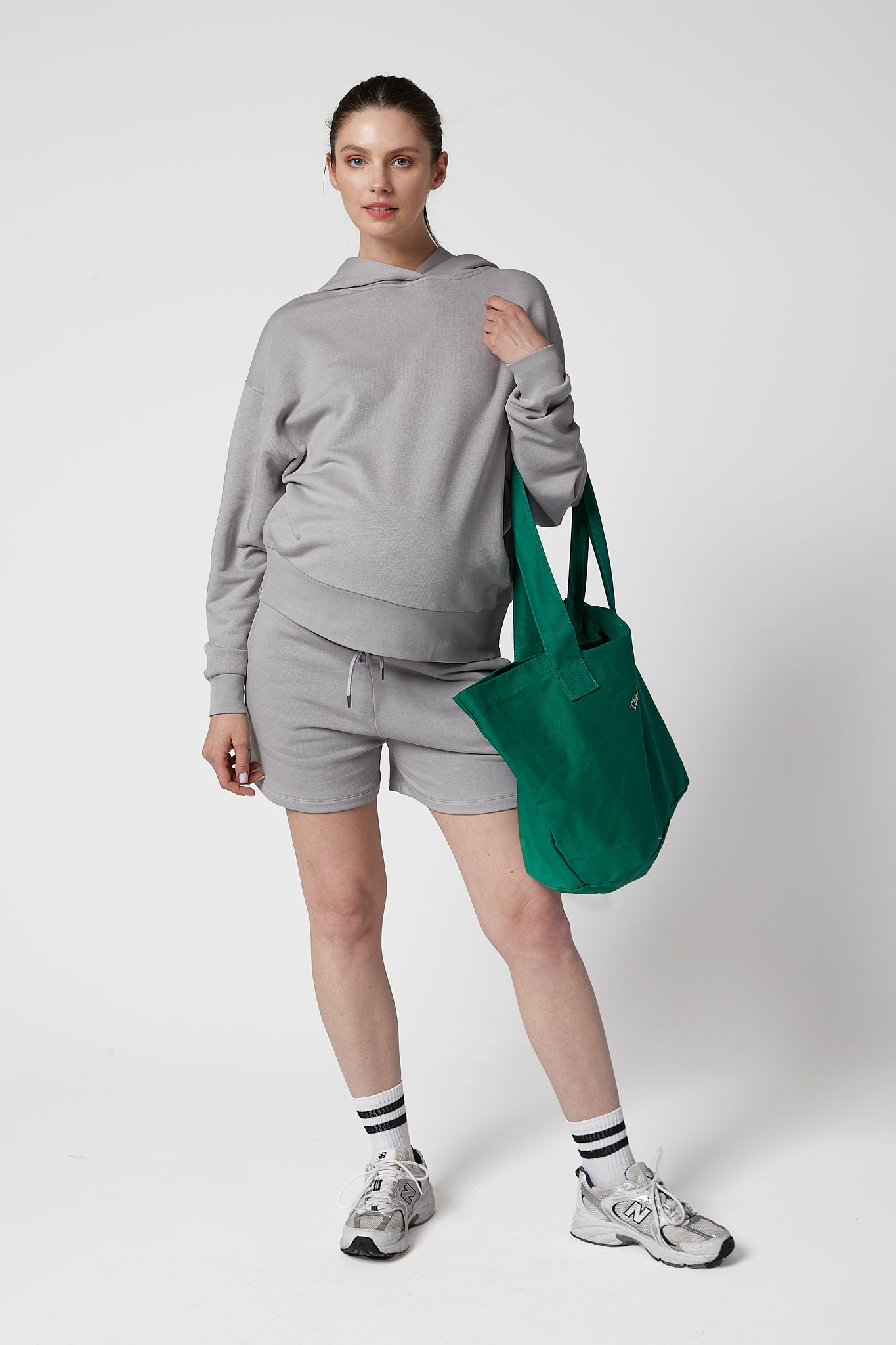 Mateo Hamile Şort Takım gri önden görünüm