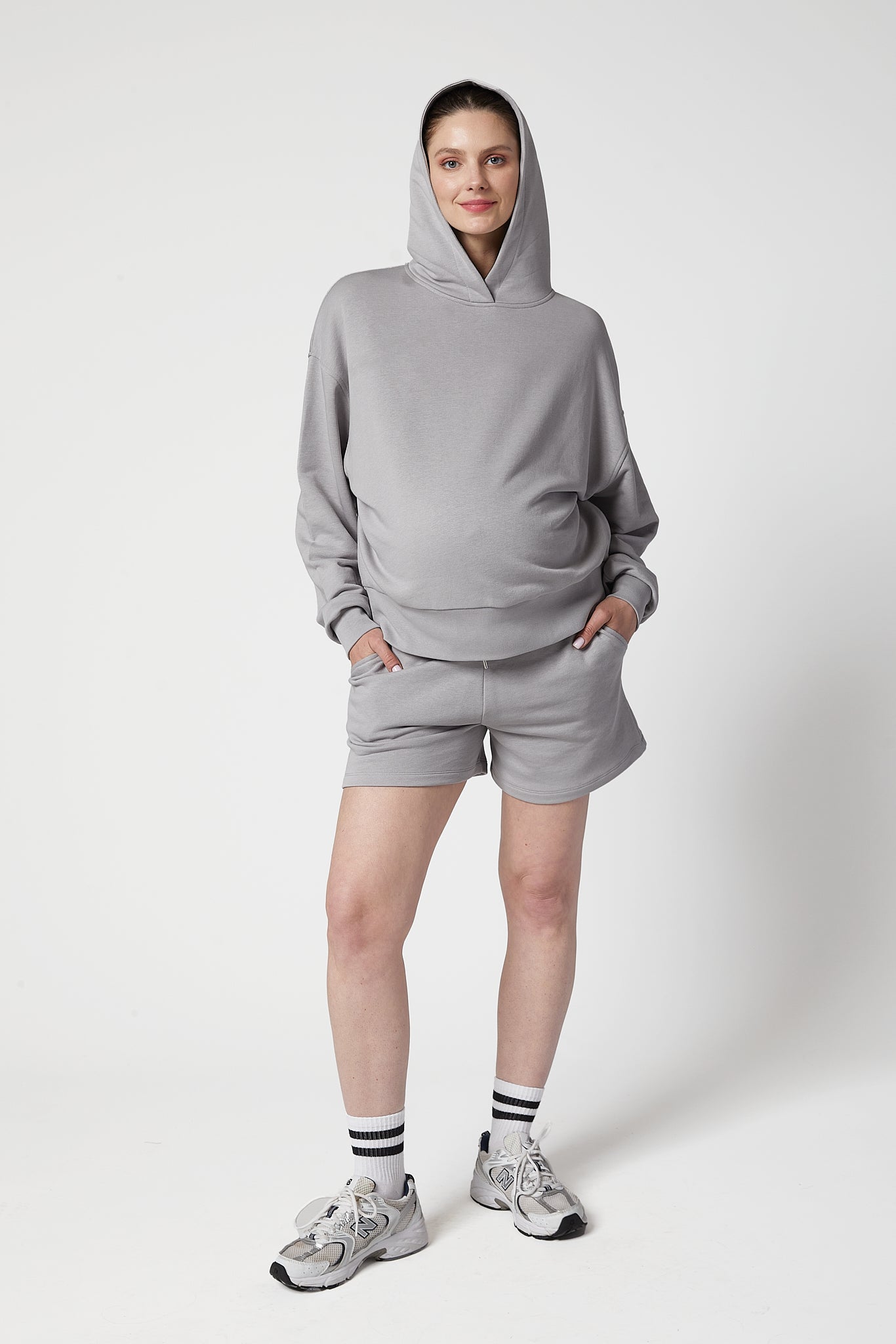 Mateo Hamile Şort Takım gri önden görünüm