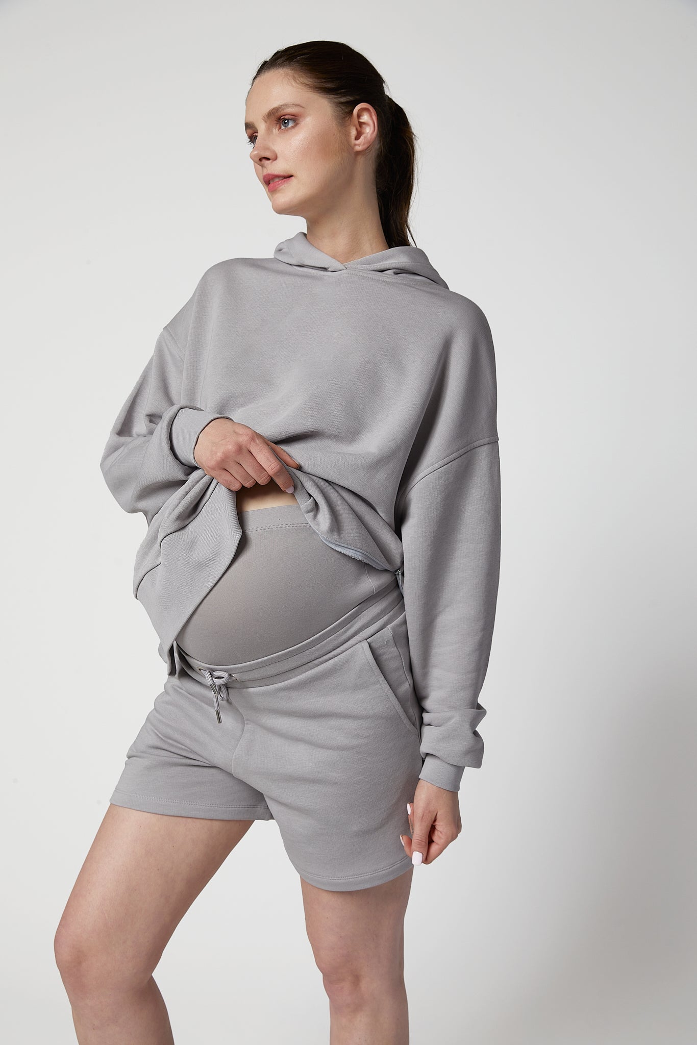 Mateo Hamile Şort Takım gri önden görünüm