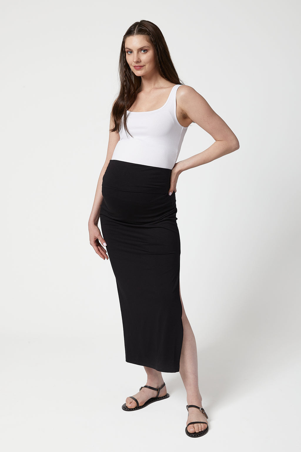 Matilda Hamile Etek siyah önden görünüm