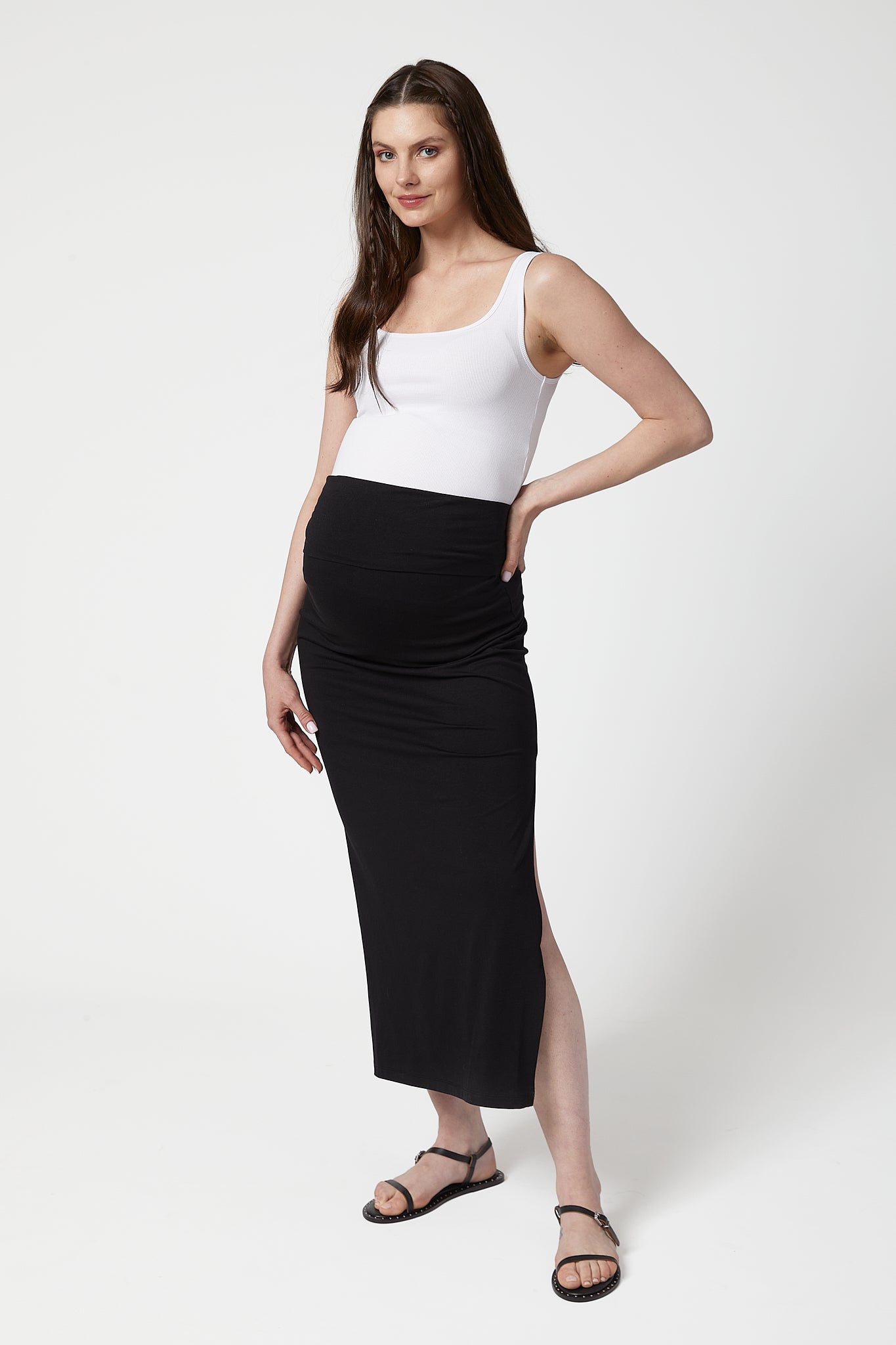 Matilda Hamile Etek siyah önden görünüm