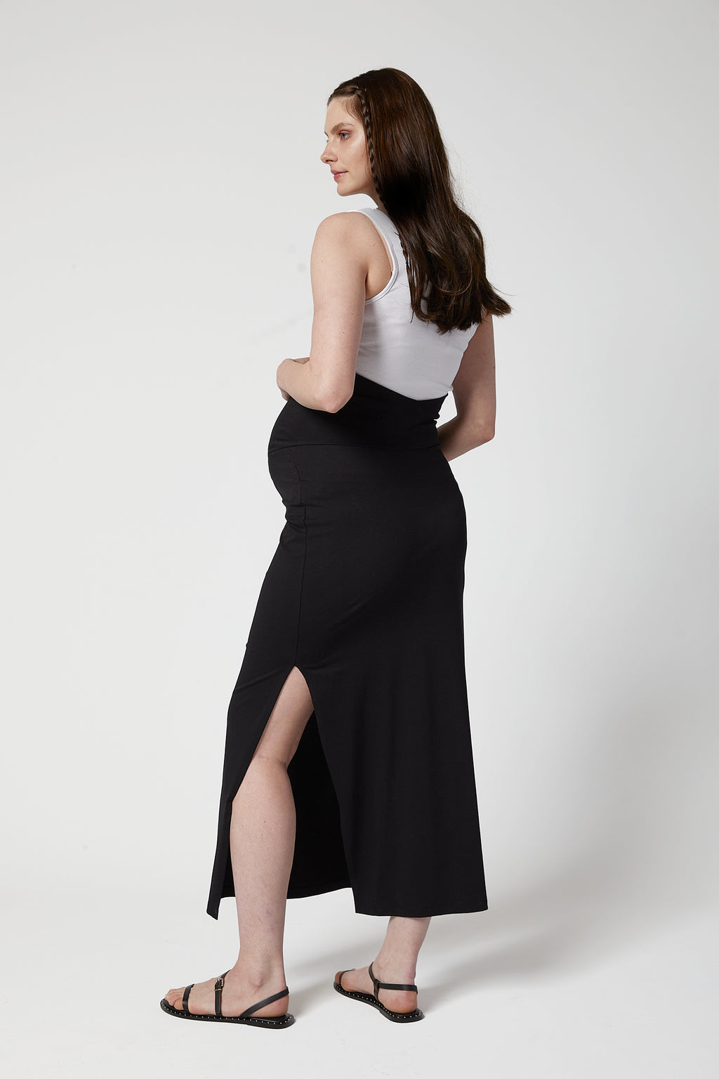 Matilda Hamile Etek siyah arkadan görünüm