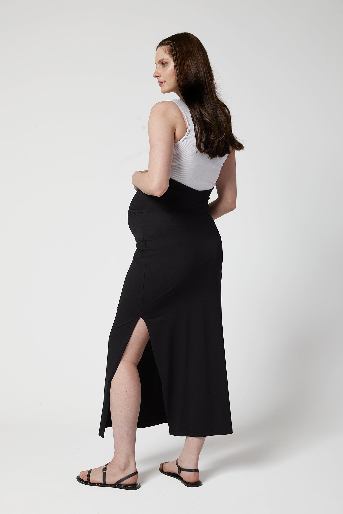 Matilda Hamile Etek siyah arkadan görünüm