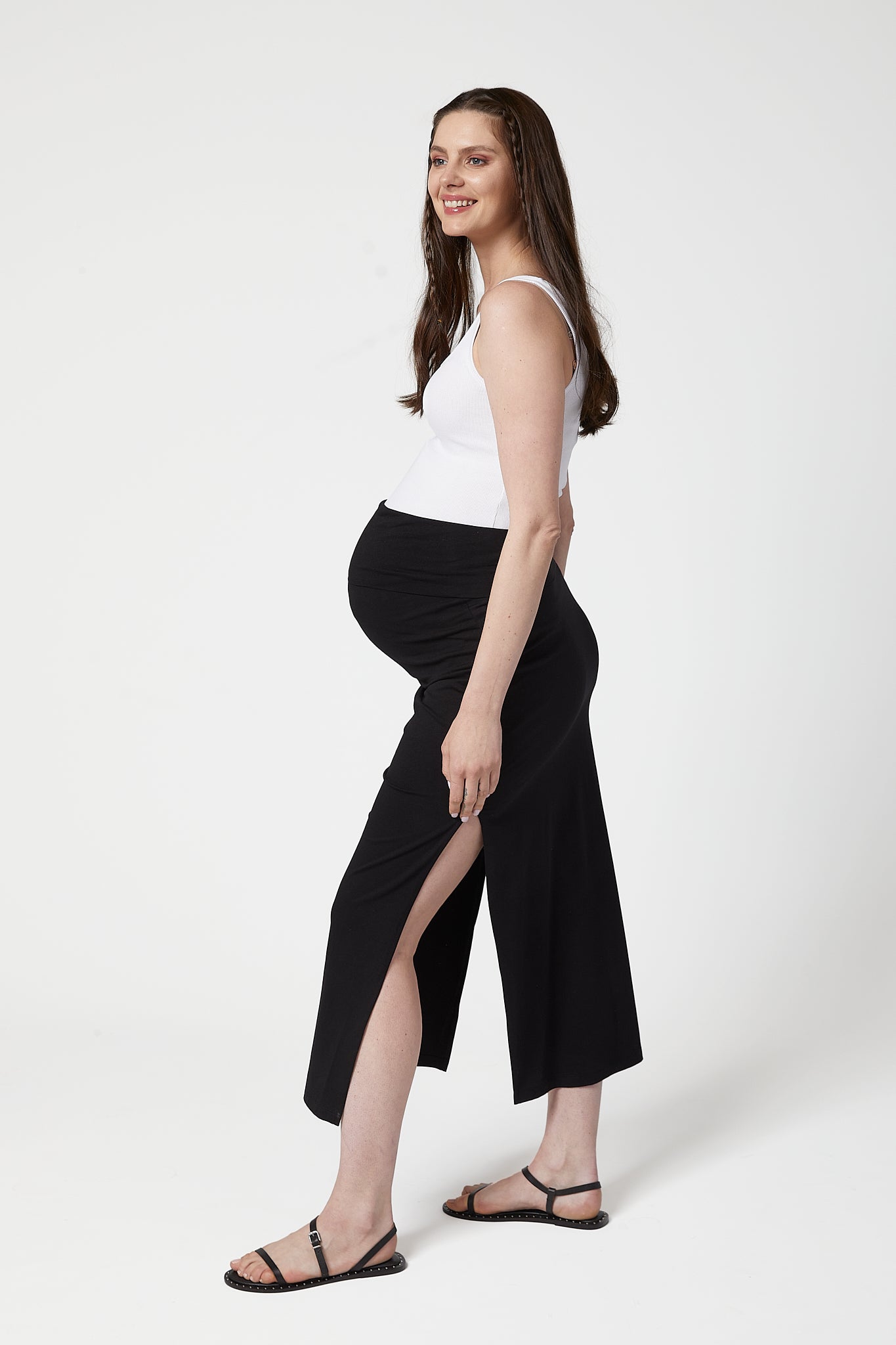 Matilda Hamile Etek siyah yandan görünüm
