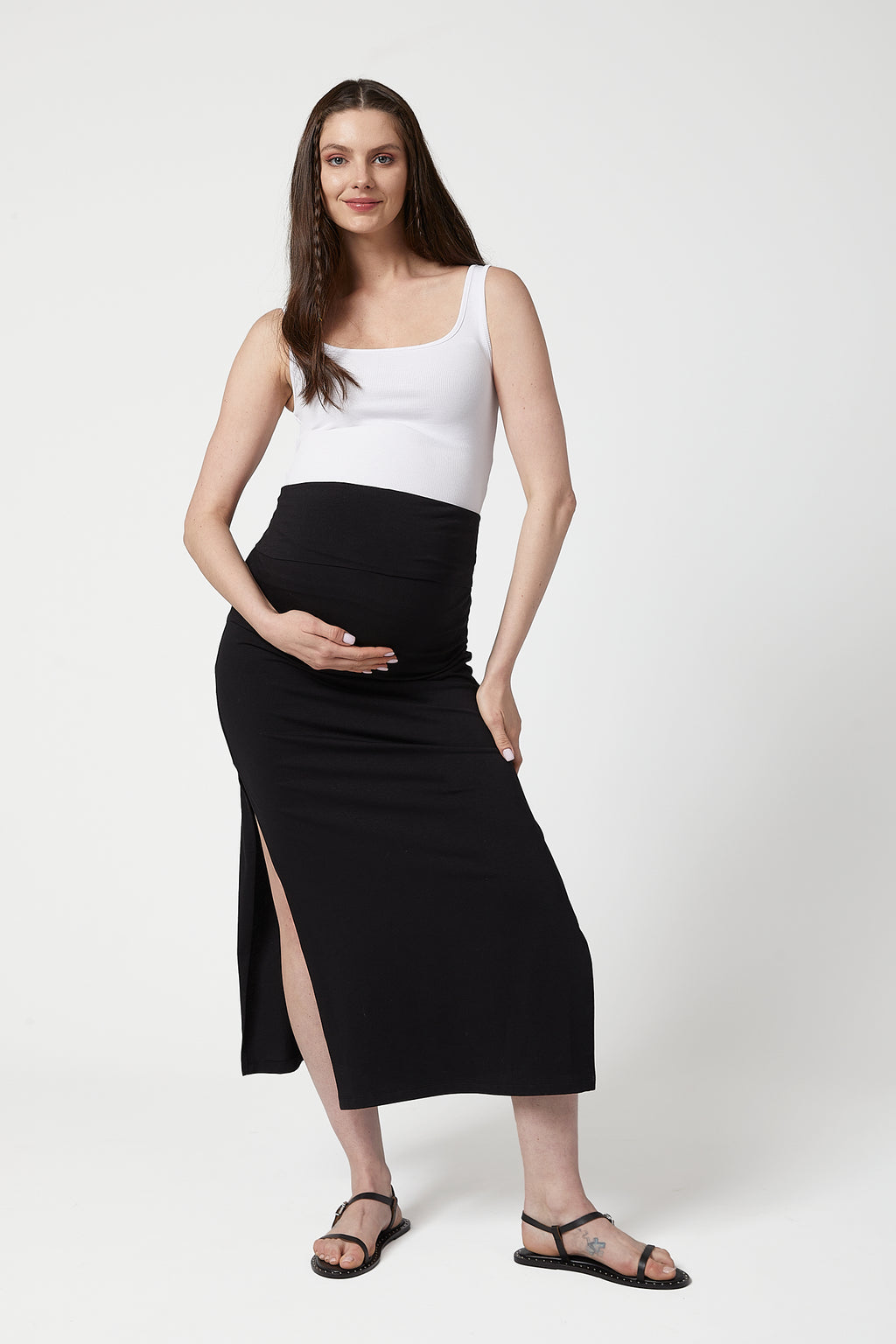 Matilda Hamile Etek siyah önden görünüm