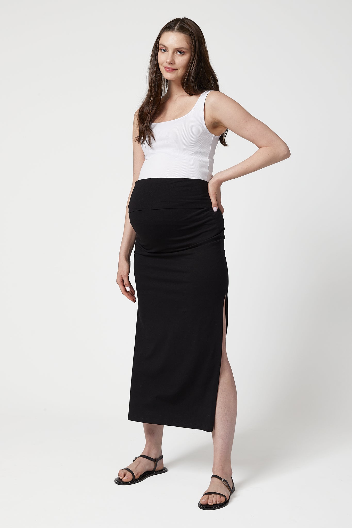 Matilda Hamile Etek siyah önden görünüm