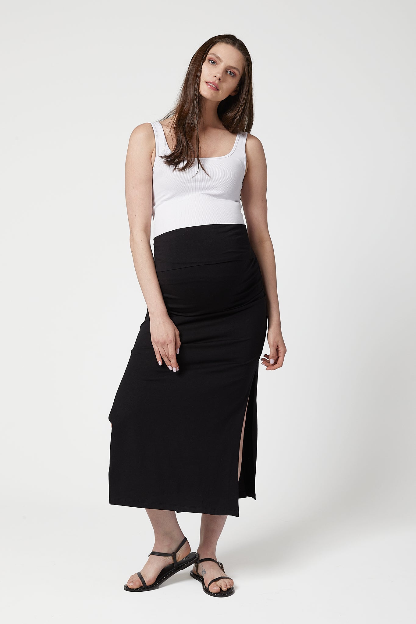 Matilda Hamile Etek siyah önden görünüm