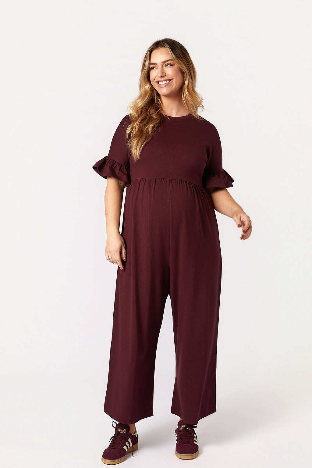 Lilyana Hamile Tulum Bordo önden görünüm