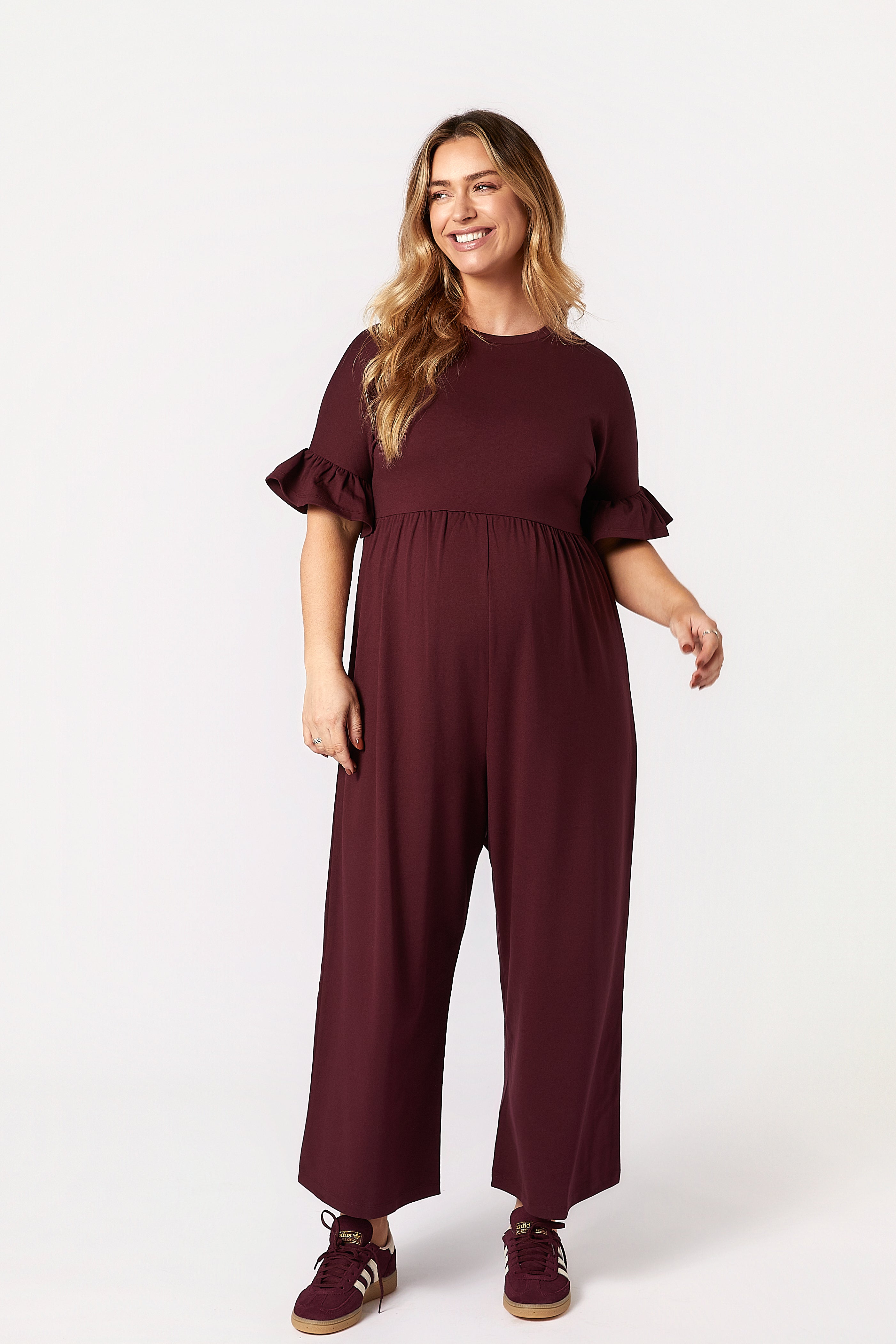 Lilyana Hamile Tulum Bordo önden görünüm