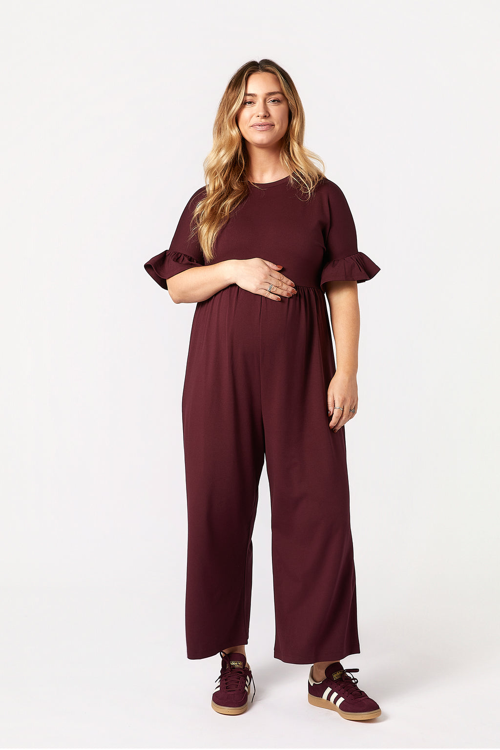 Lilyana Hamile Tulum Bordo önden görünüm