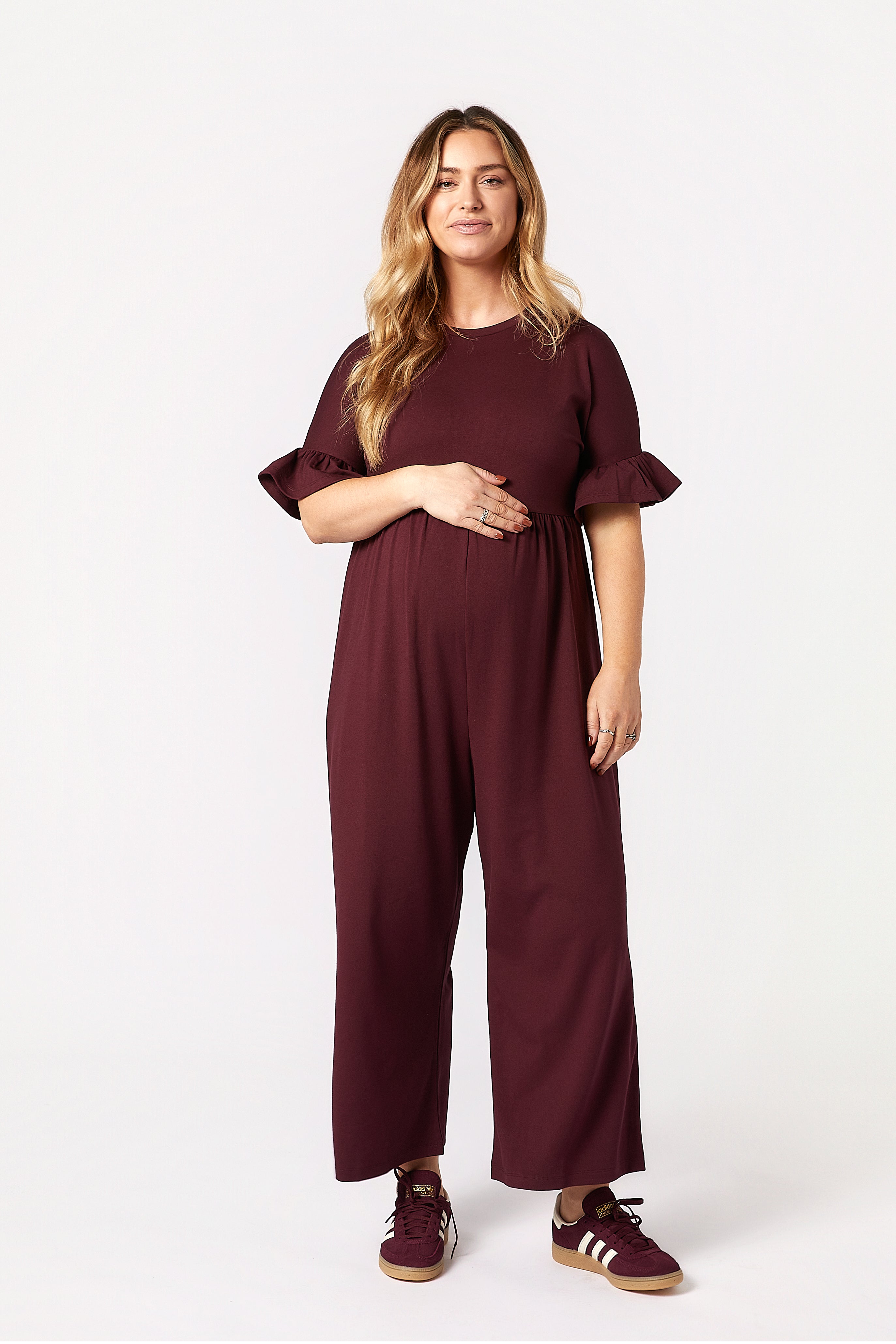 Lilyana Hamile Tulum Bordo önden görünüm