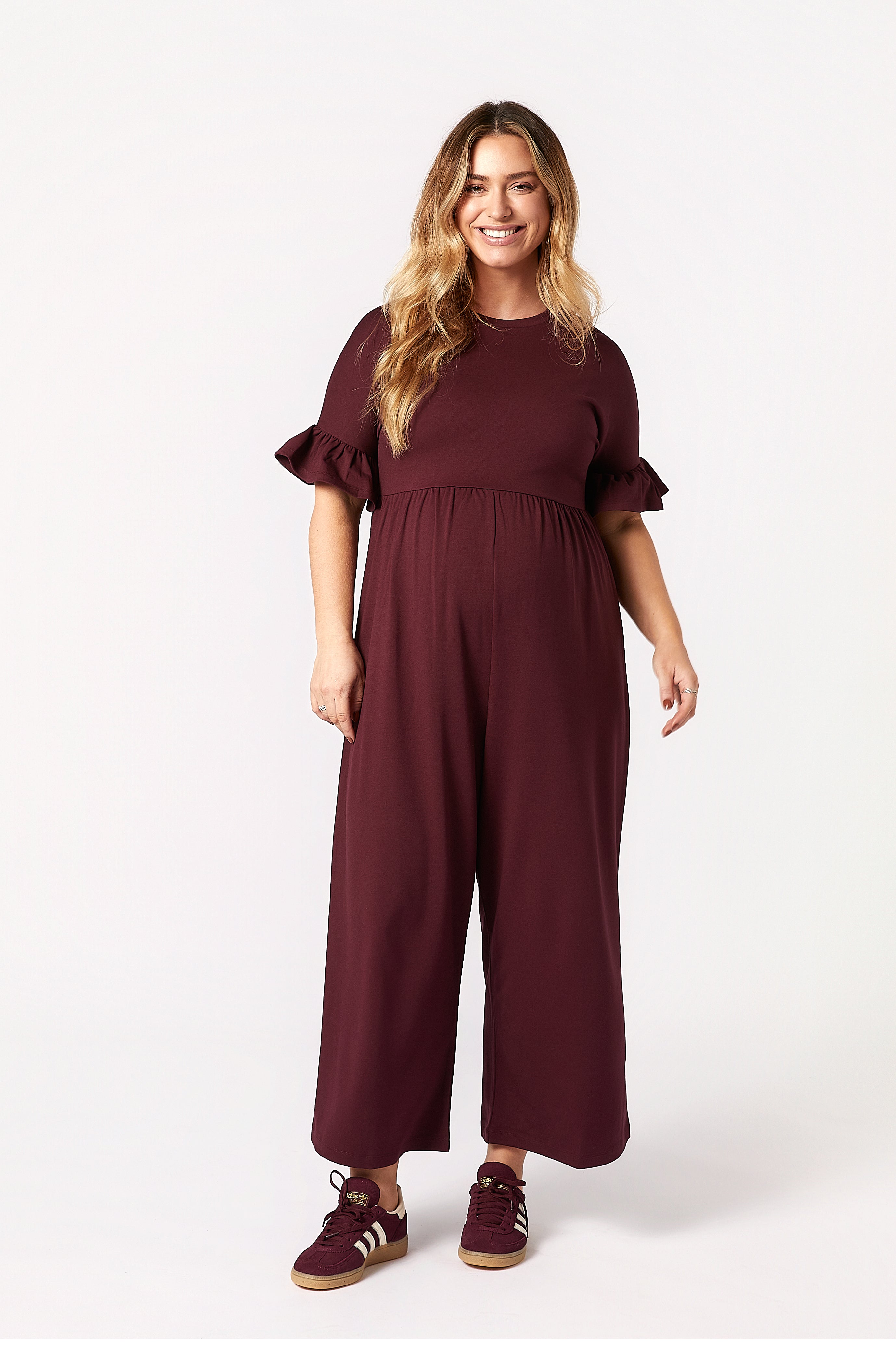 Lilyana Hamile Tulum Bordo önden görünüm