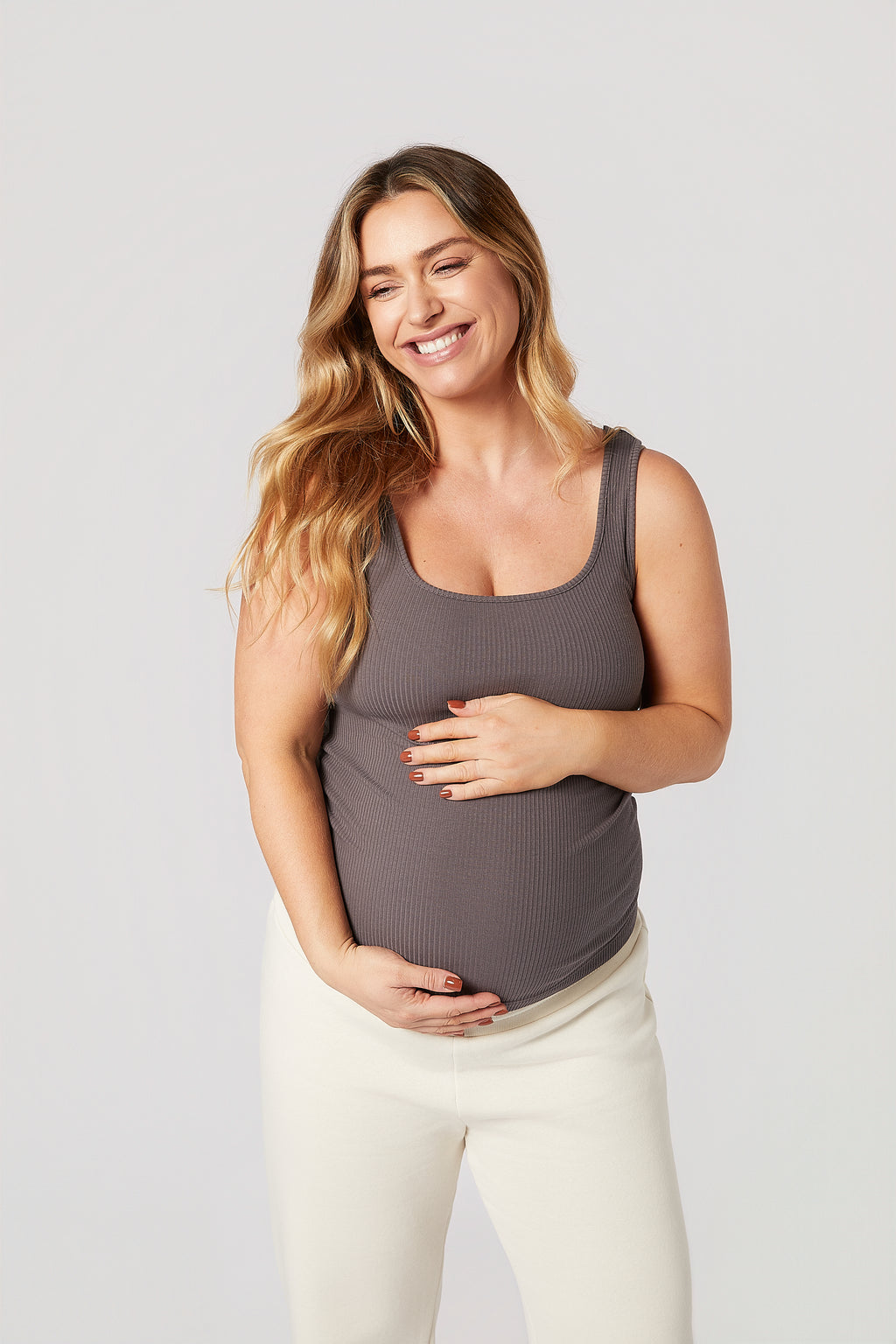 Rachel Hamile Eşofman Takımı bej önden görünüm